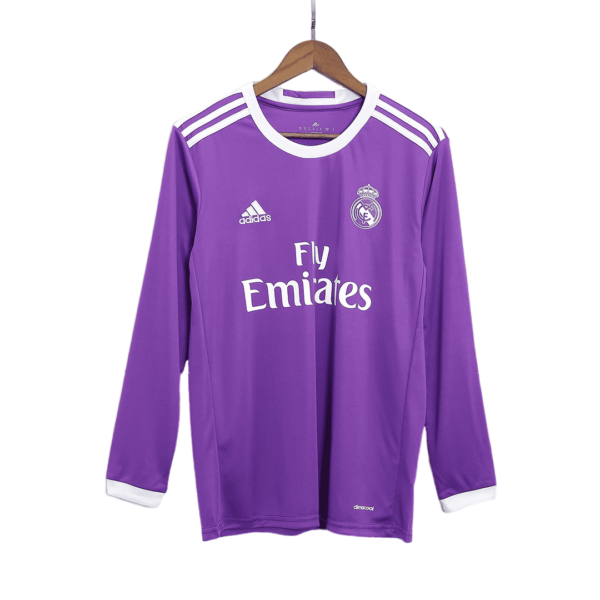 Retro 2016/17 Real Madrid Away Long Sleeve Soccer Jersey