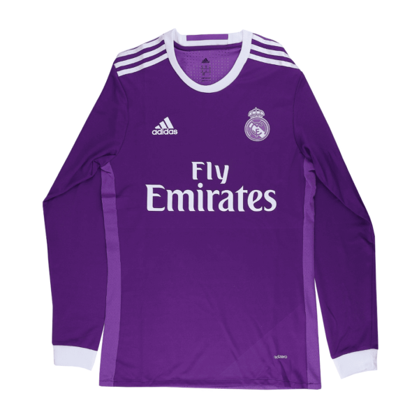 Retro 2016/17 Real Madrid Away Long Sleeve Soccer Jersey - Image 5